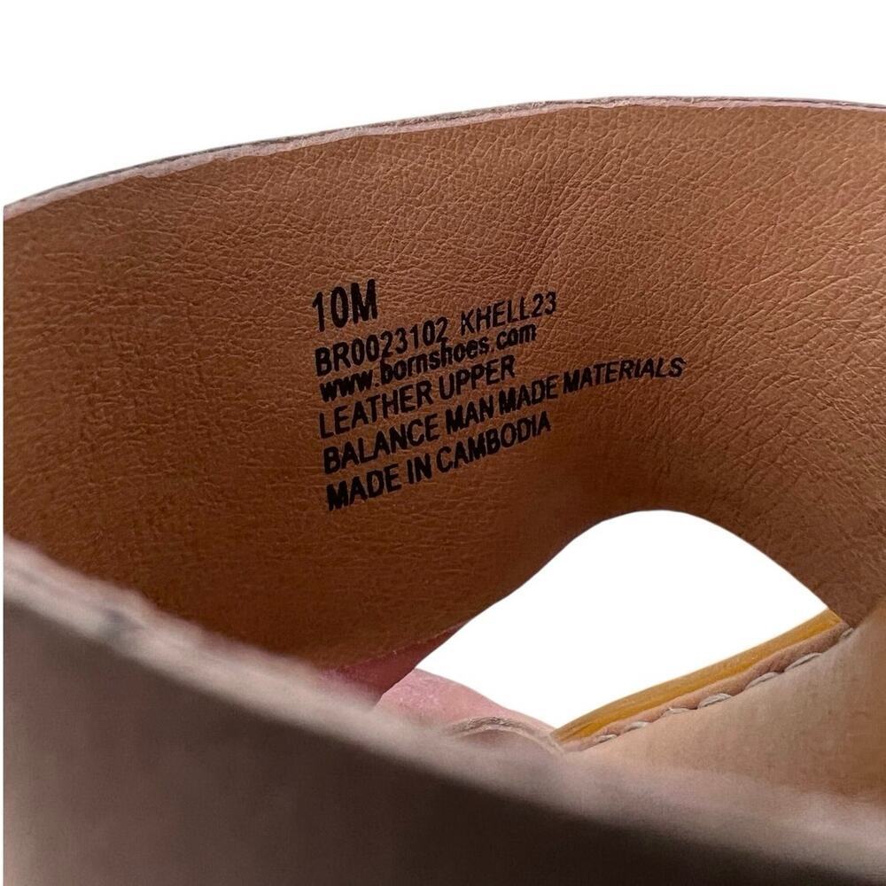 Born Leather Cross Strap Slide Sandals, Walk Comfort Summer in Cream Women’s 10M - Picture 8 of 8